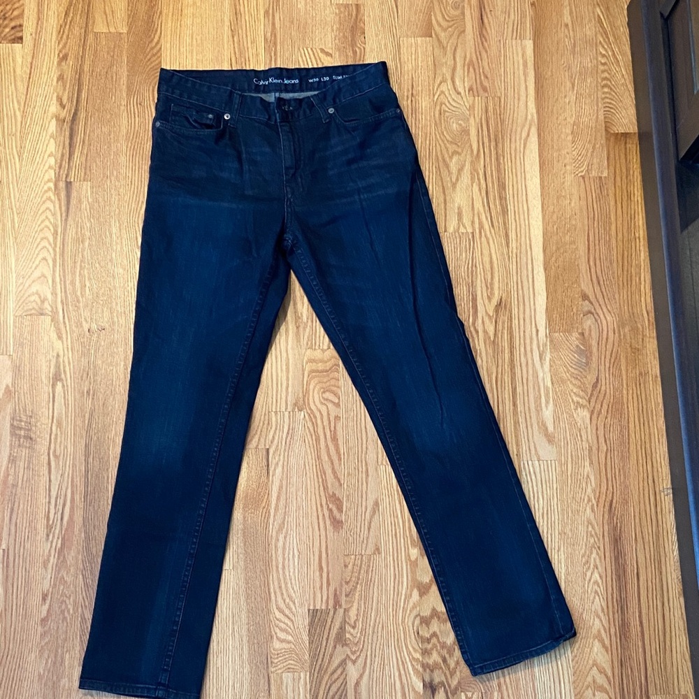 Calvin Klein Women's Dark Blue Straight Leg Jeans
